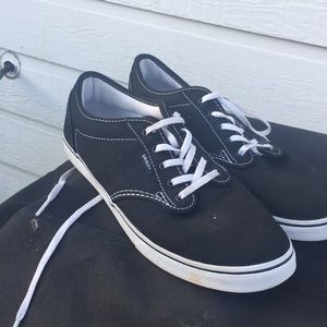 Black low cut vans